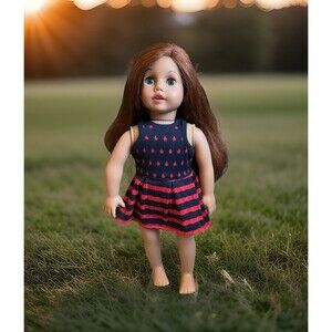 Sophia’s Collection 18”soft Bodied Doll Carly Auburn Hair, Blue Eyes Modern Girl